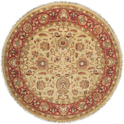 Taj Mahal Rug - 12099 by Surya in tan, rust, medium brown, olive, dark brown, light beige. Made from 100% semi-worsted new zealand wool in a unique style.