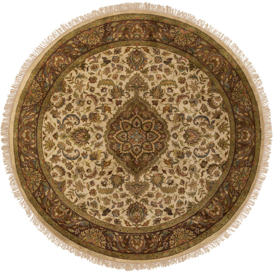 Taj Mahal Rug - 12100 by Surya in beige, ivory. Made from 100% semi-worsted new zealand wool in a unique style.