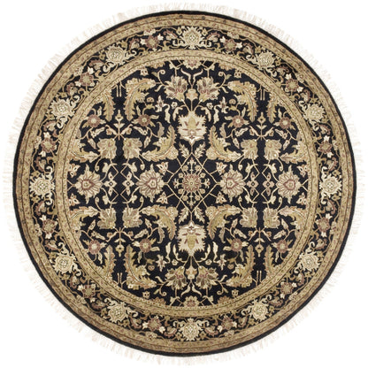Taj Mahal Rug - 1616 by Surya in black, mustard, burnt orange, olive, dark brown. Made from 100% semi-worsted new zealand wool in a unique style.
