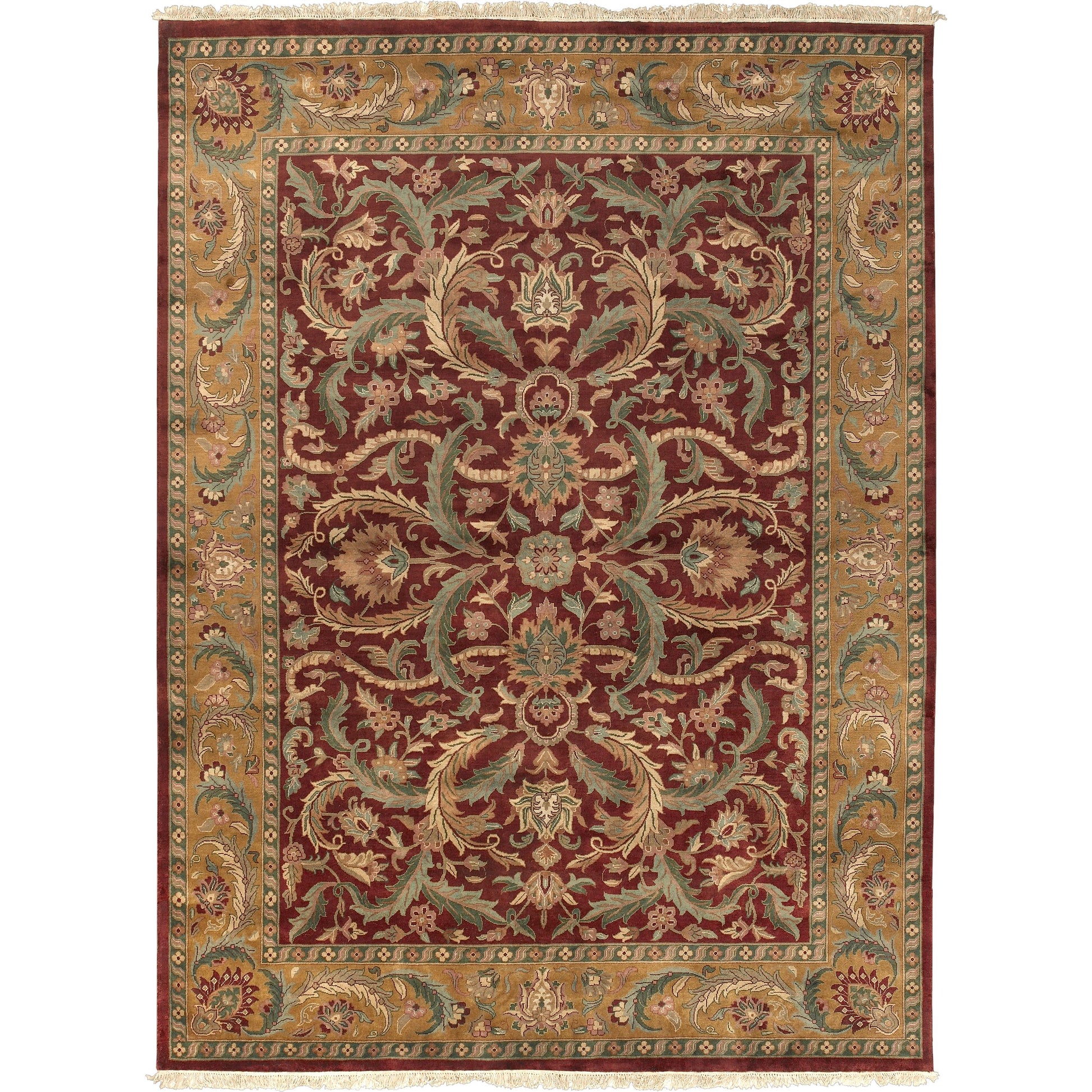Taj Mahal TJ-59 Indoor/Outdoor Rug by Surya in green, red. Made from 100% semi-worsted new zealand wool in a unique style.