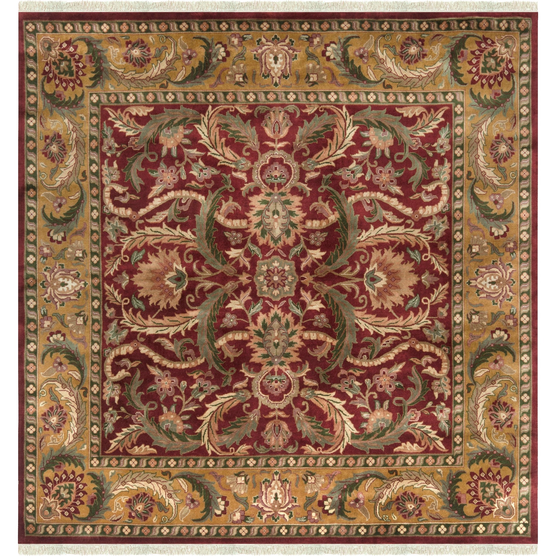 Taj Mahal TJ-59 Indoor/Outdoor Rug by Surya in green, red. Made from 100% semi-worsted new zealand wool in a unique style.