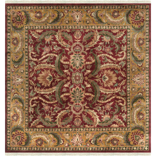 Taj Mahal Rug - 12112 by Surya in green, red. Made from 100% semi-worsted new zealand wool in a unique style.