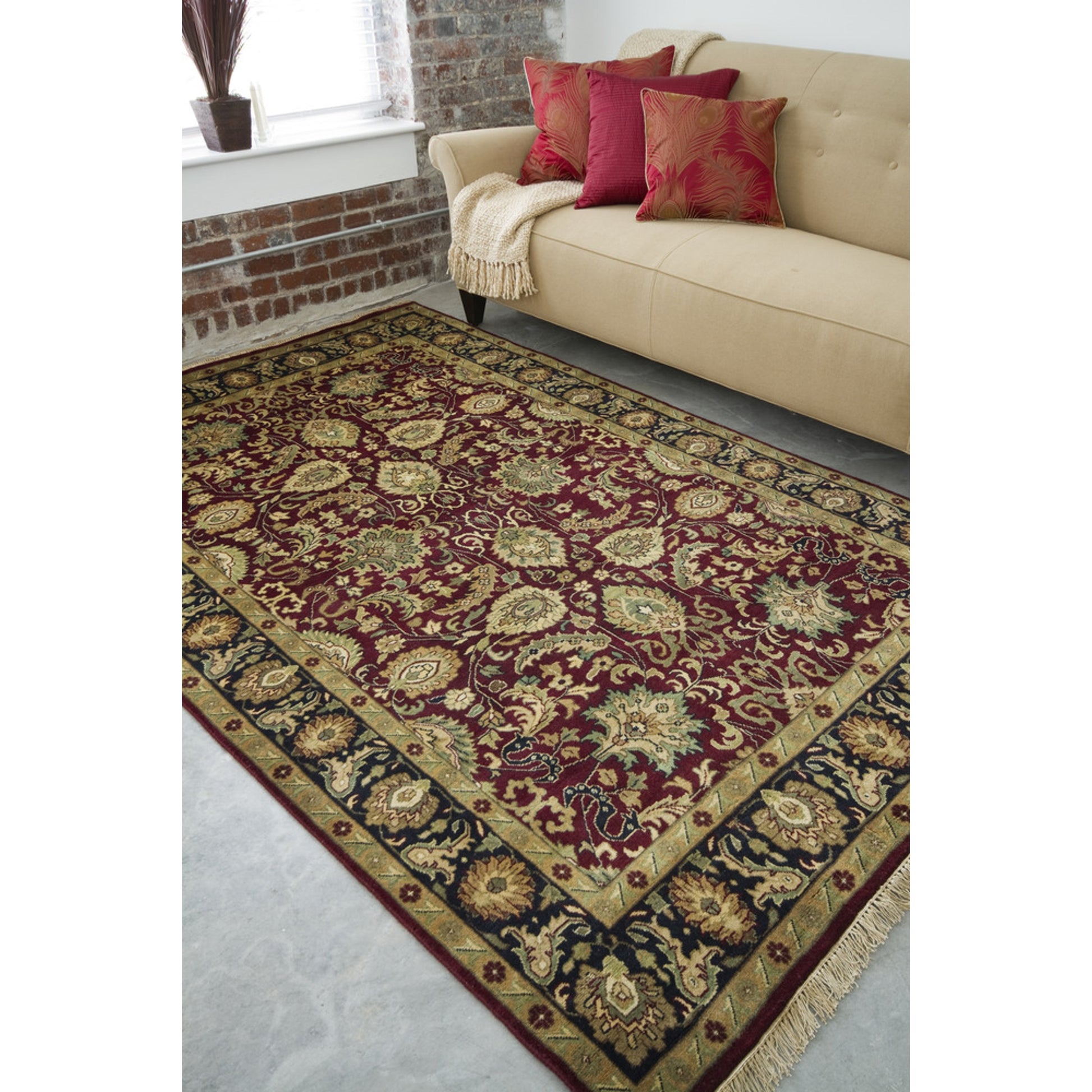 Taj Mahal Rug - 491 by Surya. Made from 100% semi-worsted new zealand wool in a unique style.