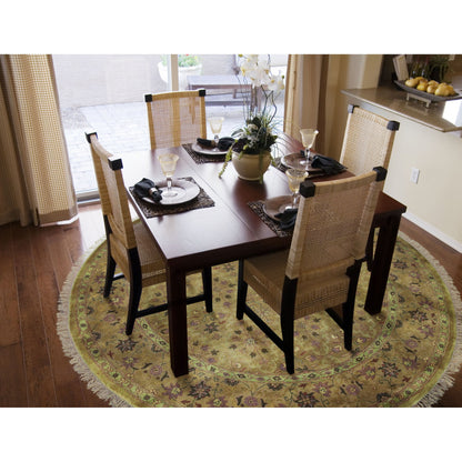 Taj Mahal Rug - 12142 by Surya in green, tan, brown. Made from 100% semi-worsted new zealand wool in a unique style.