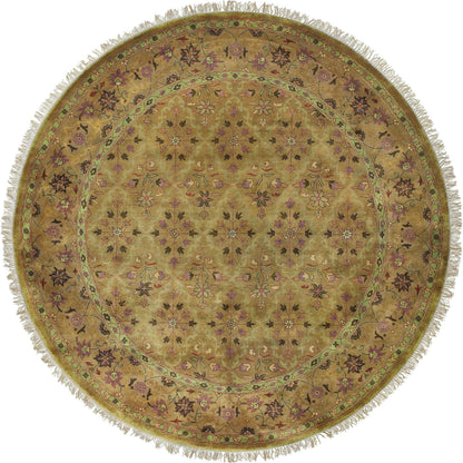 Taj Mahal Rug - 12142 by Surya in green, tan, brown. Made from 100% semi-worsted new zealand wool in a unique style.