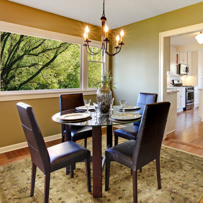 Taj Mahal Rug - 12142 by Surya in green, tan, brown. Made from 100% semi-worsted new zealand wool in a unique style.