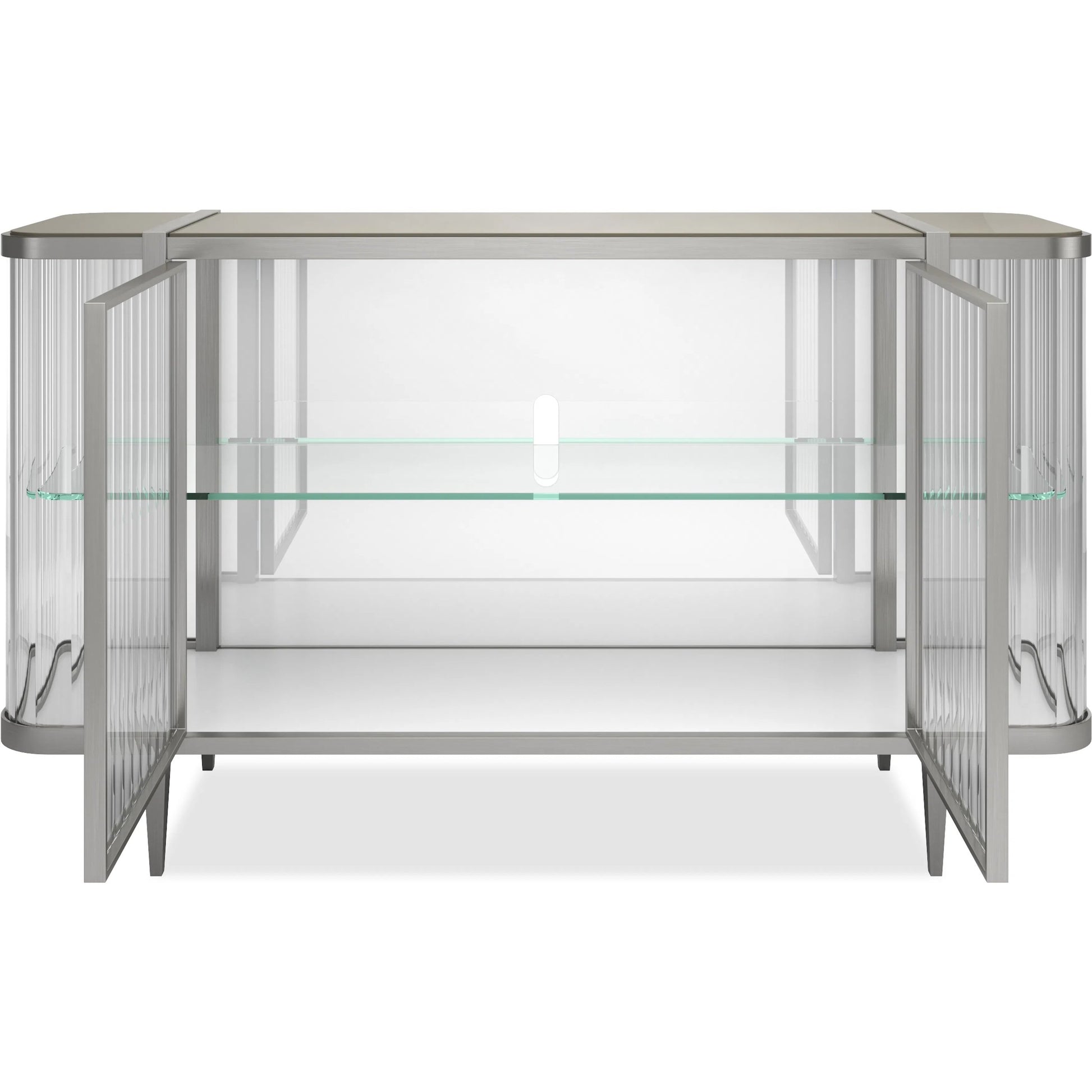 Stop and Stare Console by Caracole. Made from metal, glass, acrylic in a unique style.