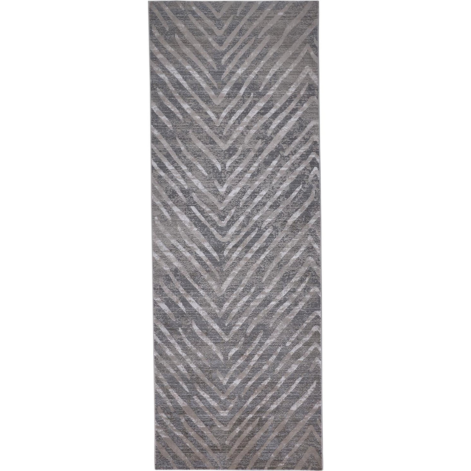 Waldor Herringbone Rug - 3968F by Feizy in gray. Made from polypropylene, polyester in a unique style.