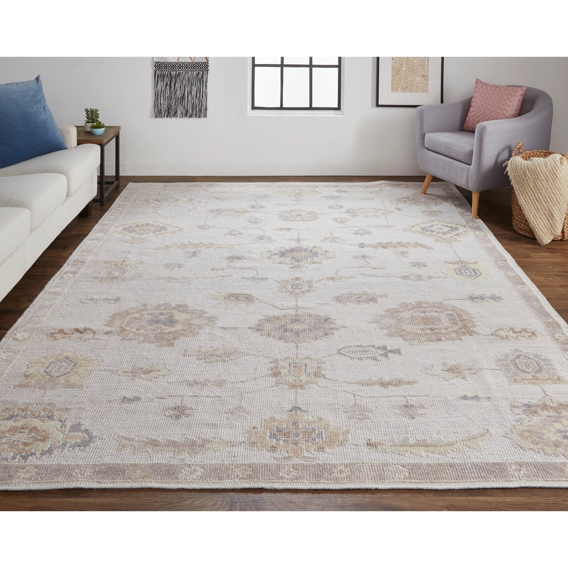 Wendover Transitional Oriental Rug - 6846F by Feizy in ivory, orange. Made from pet in a unique style.