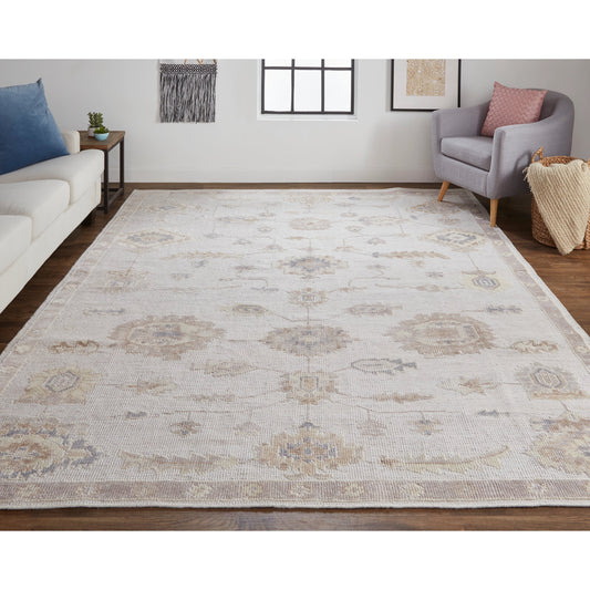 Wendover Transitional Oriental Rug - 6846F by Feizy in ivory, orange. Made from pet in a unique style.