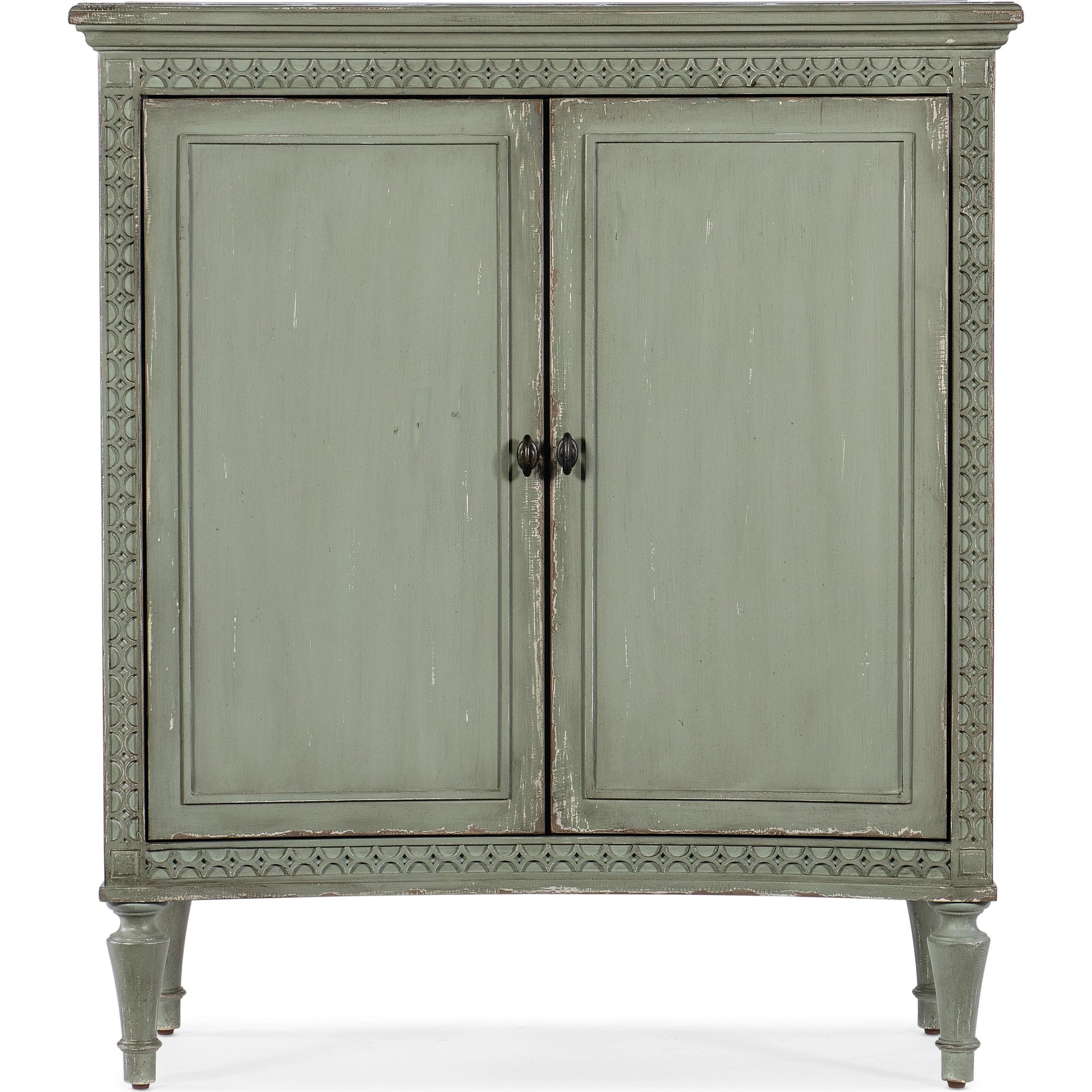 Charleston Two-Door Accent Chest by Hooker Furniture. Made from maple veneers in a transitional style.