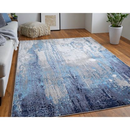 Indio Rug - 39H2F by Feizy in ivory, blue, black. Made from unique in a unique style.