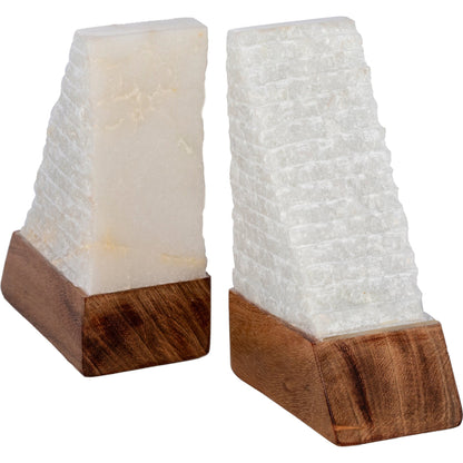 Tikal - 24811 (Set of 2) by Surya in white. Made from stone in a eclectic & global style.