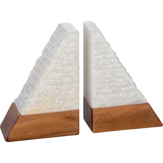 Tikal - 24811 (Set of 2) by Surya in white. Made from stone in a eclectic & global style.