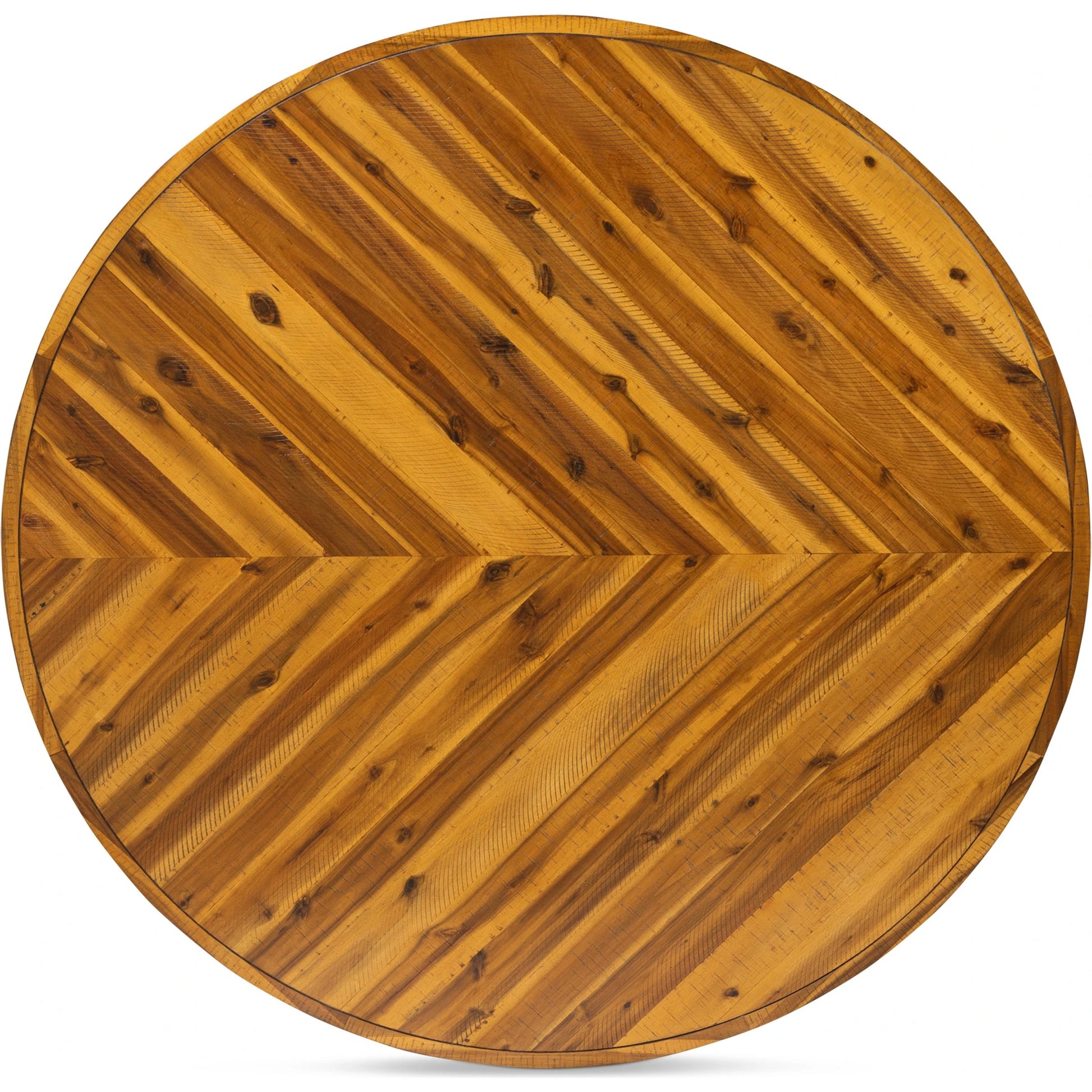 Parq Round Dining Table by Moe's Home Collection. Made from acacia veneer over mdf, solid acacia legs in a modern style.