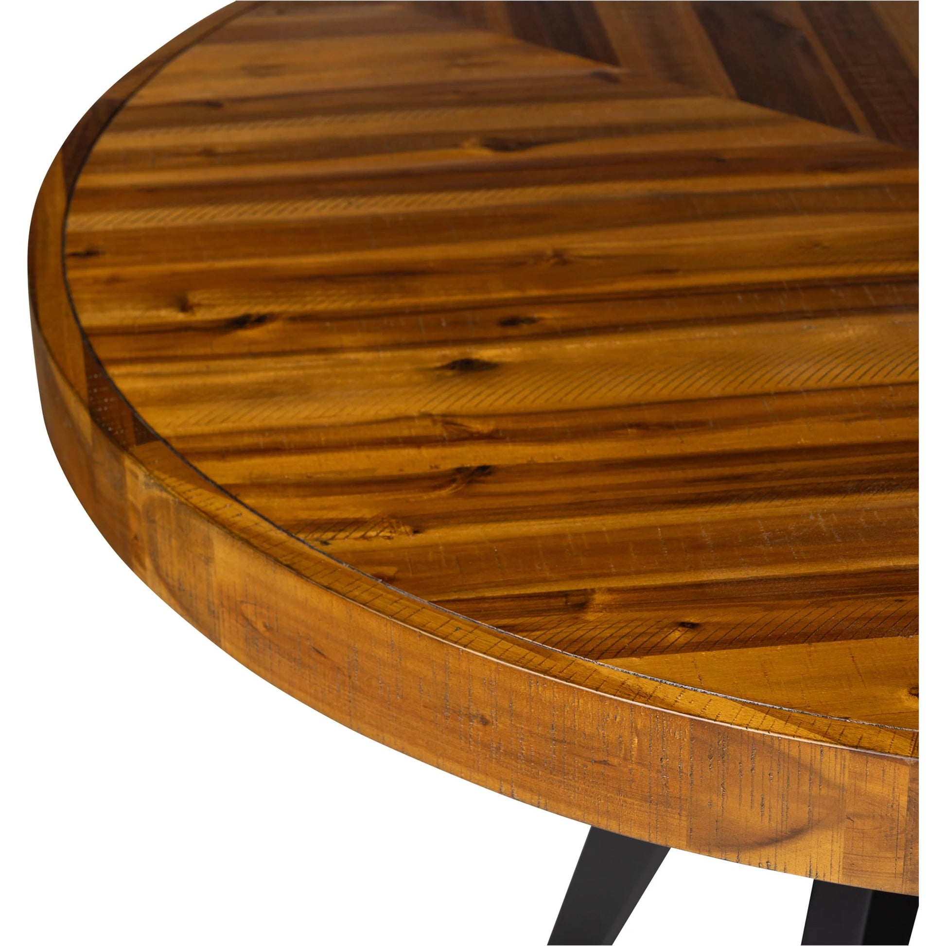 Parq Round Dining Table by Moe's Home Collection. Made from acacia veneer over mdf, solid acacia legs in a modern style.