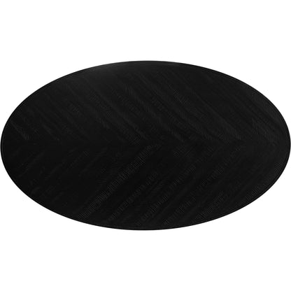 Parq Oval Dining Table by Moe's Home Collection in cappuccino. Made from solid acacia, mdf in a modern style.