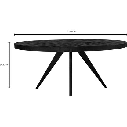 Parq Oval Dining Table by Moe's Home Collection in cappuccino. Made from solid acacia, mdf in a modern style.