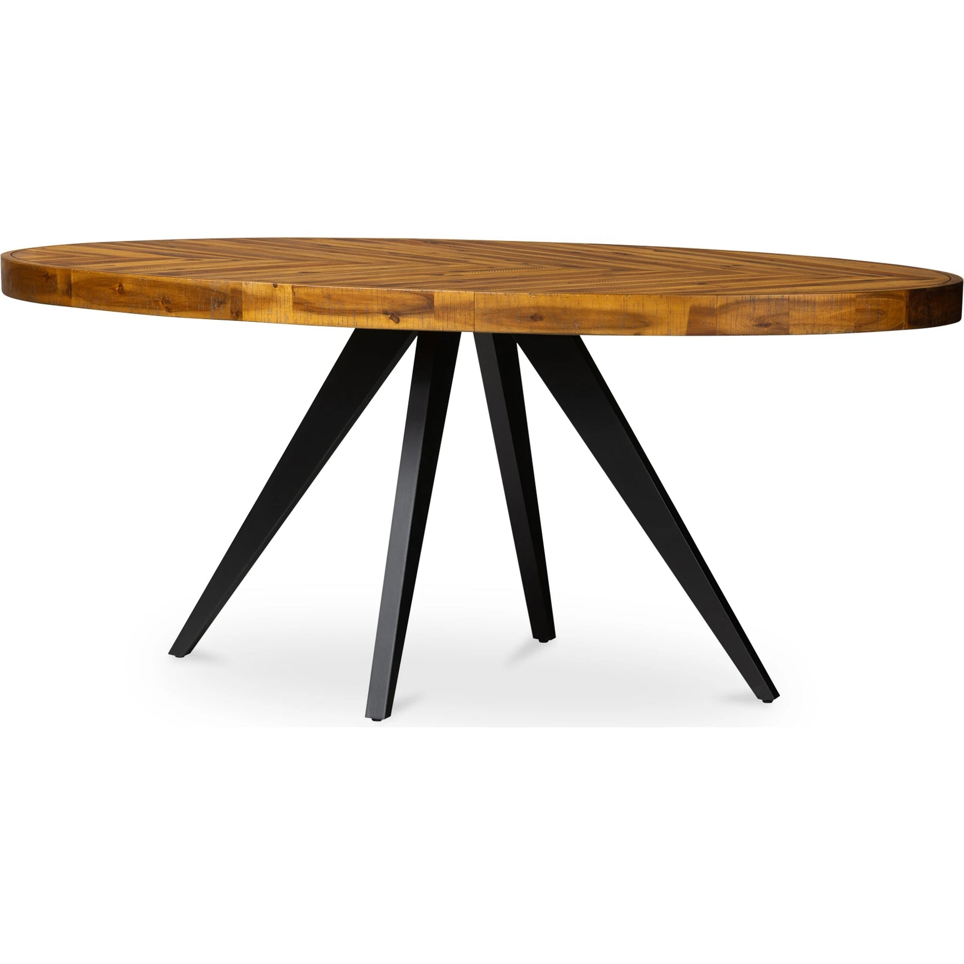 Parq Oval Dining Table by Moe's Home Collection in cappuccino. Made from solid acacia, mdf in a modern style.