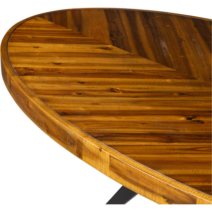 Parq Oval Dining Table by Moe's Home Collection in cappuccino. Made from solid acacia, mdf in a modern style.