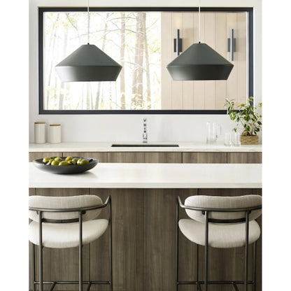 Brummel Pendant by Tech Lighting in charcoal gray. Made from metal in a modern style.