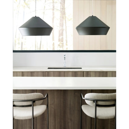 Brummel Pendant by Tech Lighting in charcoal gray. Made from metal in a modern style.