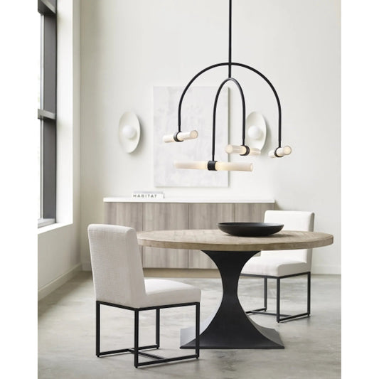 Calumn 4-Light Chandelier by Visual Comfort & Co.. Made from aluminum in a modern style.