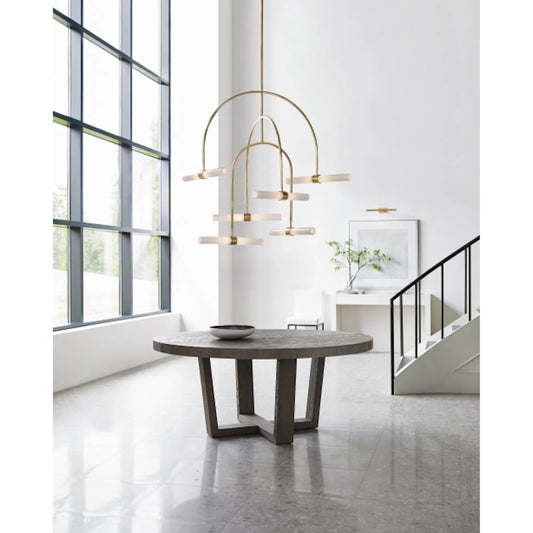 Calumn 6-Light Chandelier by Visual Comfort & Co.. Made from aluminum in a modern style.
