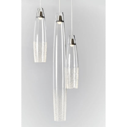 Coda Pendant by Tech Lighting in satin nickel. Made from glass in a modern style.