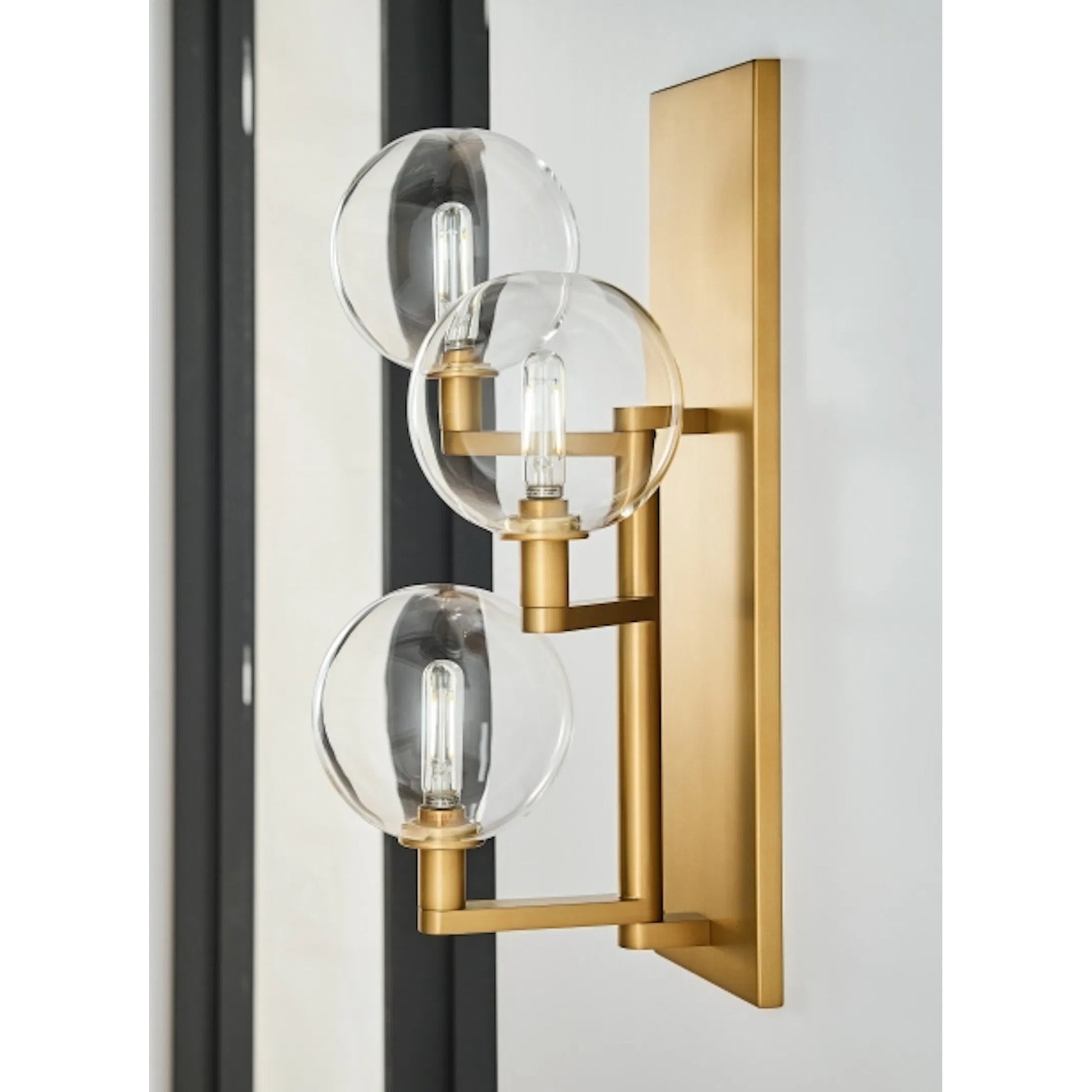 Gambit Single Wall by Visual Comfort & Co. in white and nightshade black. Made from steel in a unique style.