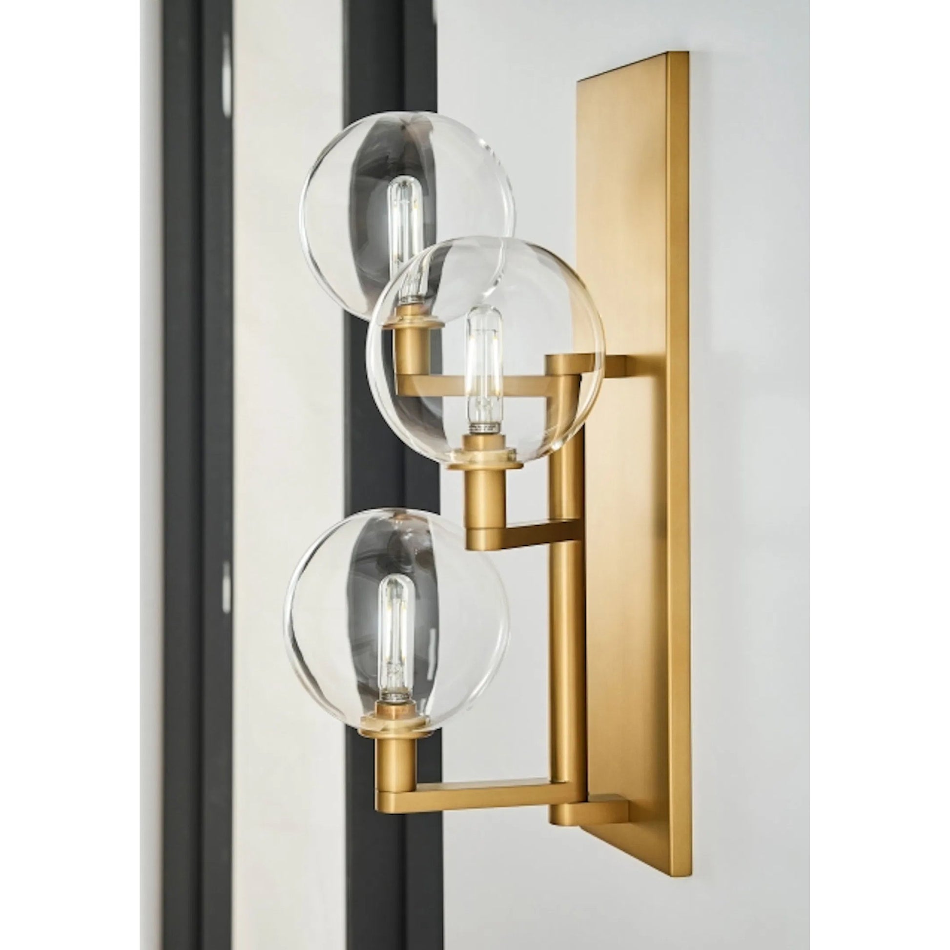 Gambit Single Wall by Visual Comfort & Co. in white and nightshade black. Made from steel in a unique style.