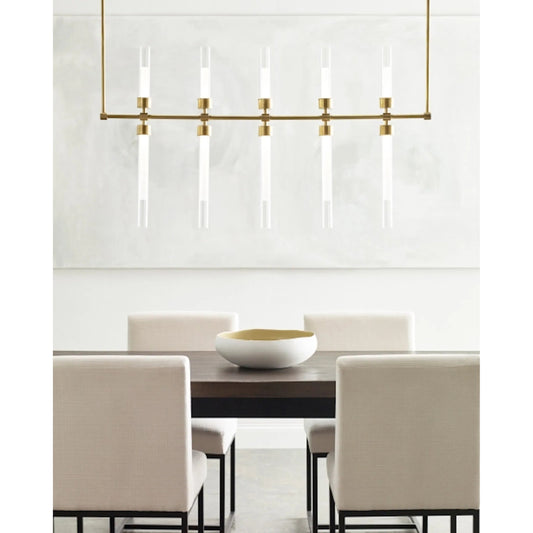 Linger 48" Linear Suspension Chandelier by Visual Comfort & Co.. Made from aluminum in a unique style.