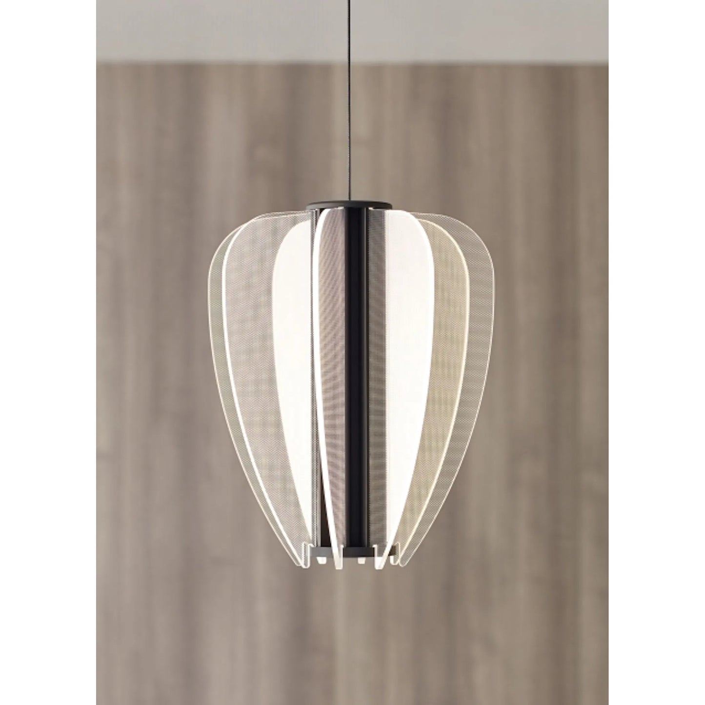 004 SI-2229053 | Closeup | Mini Nyra Pendant by Visual Comfort & Co. in plated brass. Made from acrylic in a unique style.