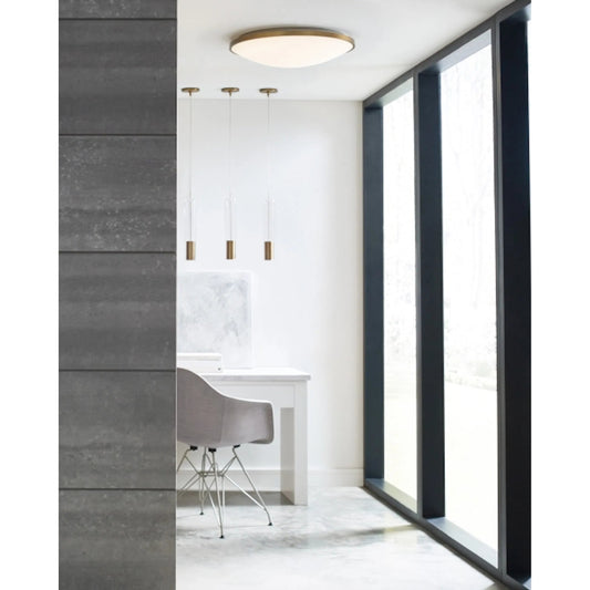 Captra Pendant by Visual Comfort & Co. in white. Made from glass in a modern style.