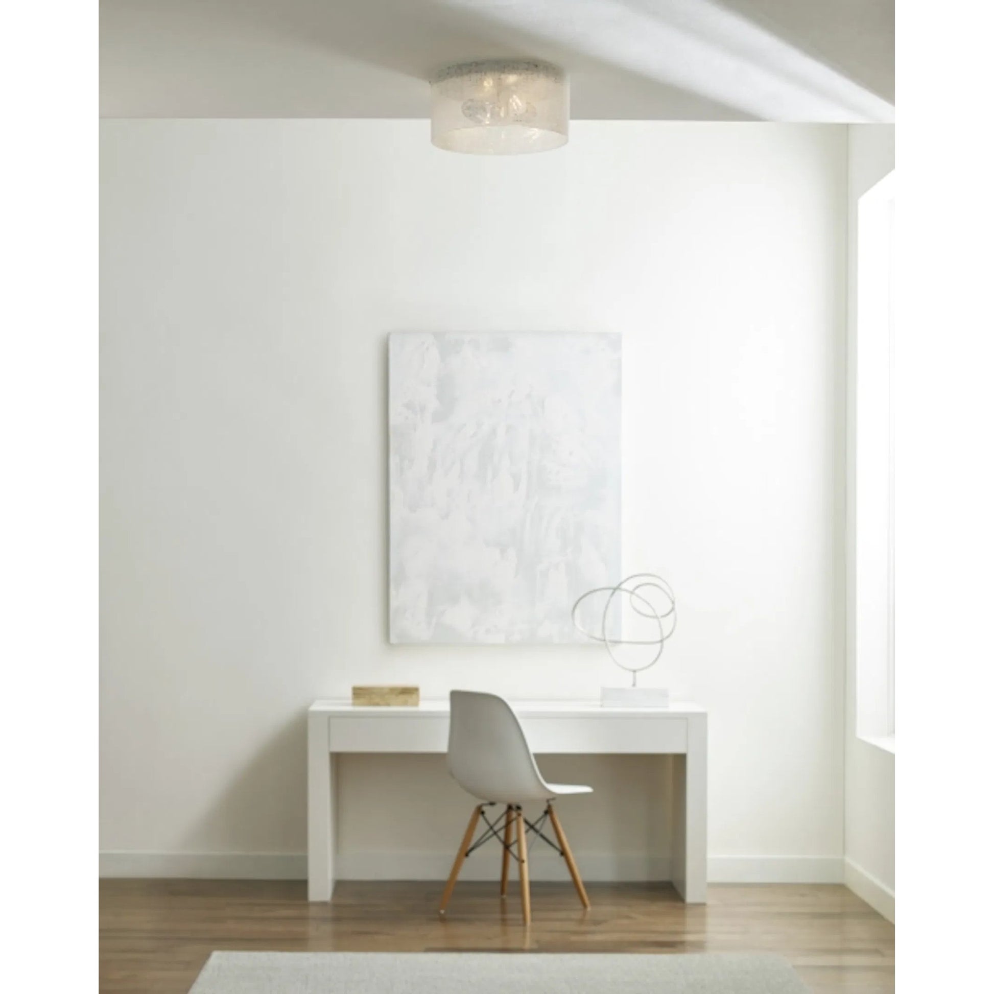Vetra Ceiling Light Flush by Tech Lighting in satin nickel. Made from glass in a cottage & farmhouse style.