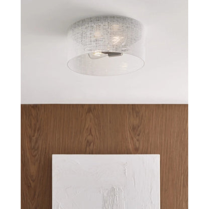 Vetra Ceiling Light Flush by Tech Lighting in satin nickel. Made from glass in a cottage & farmhouse style.