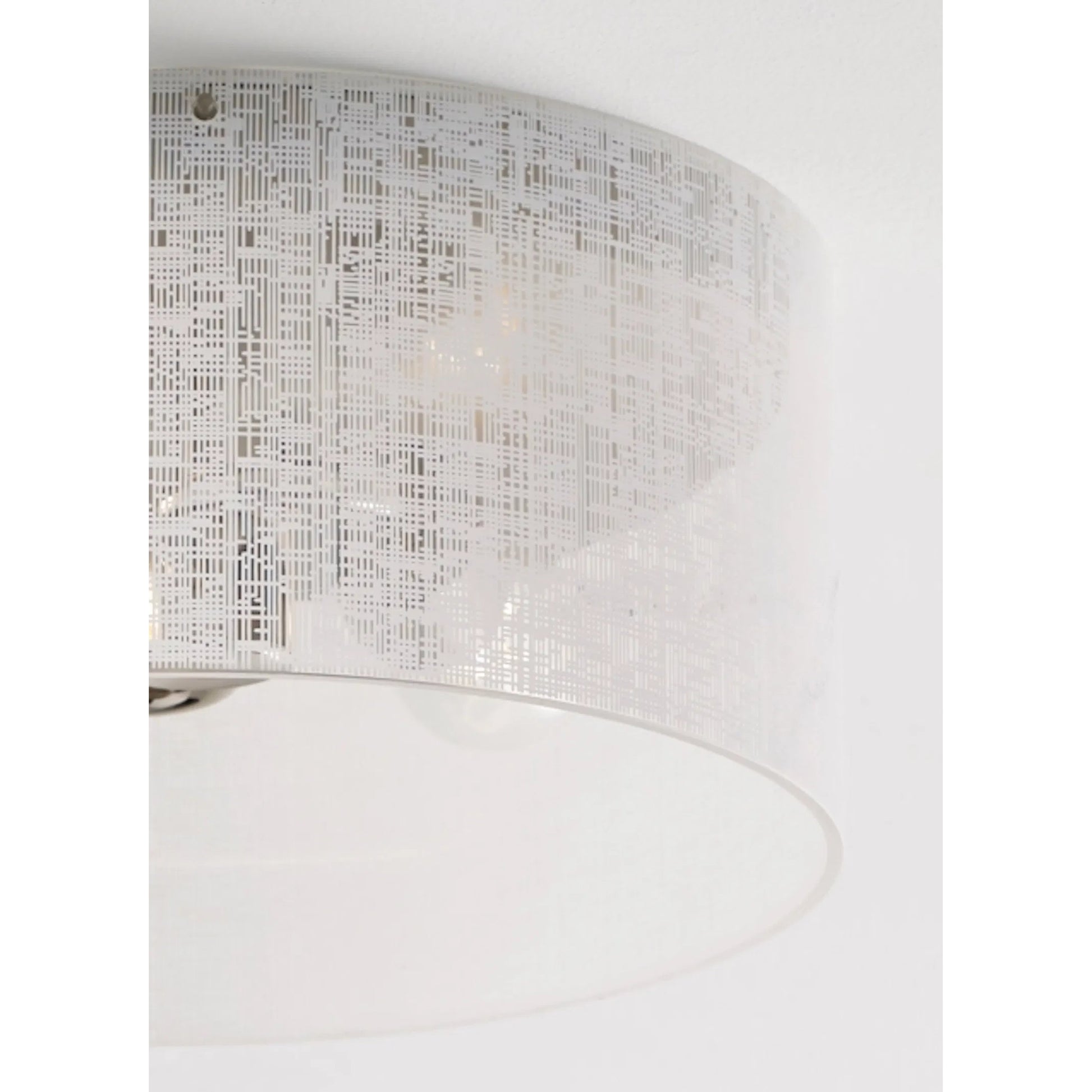 Vetra Ceiling Light Flush by Tech Lighting in satin nickel. Made from glass in a cottage & farmhouse style.