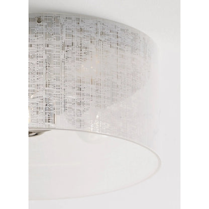 Vetra Ceiling Light Flush by Tech Lighting in satin nickel. Made from glass in a cottage & farmhouse style.