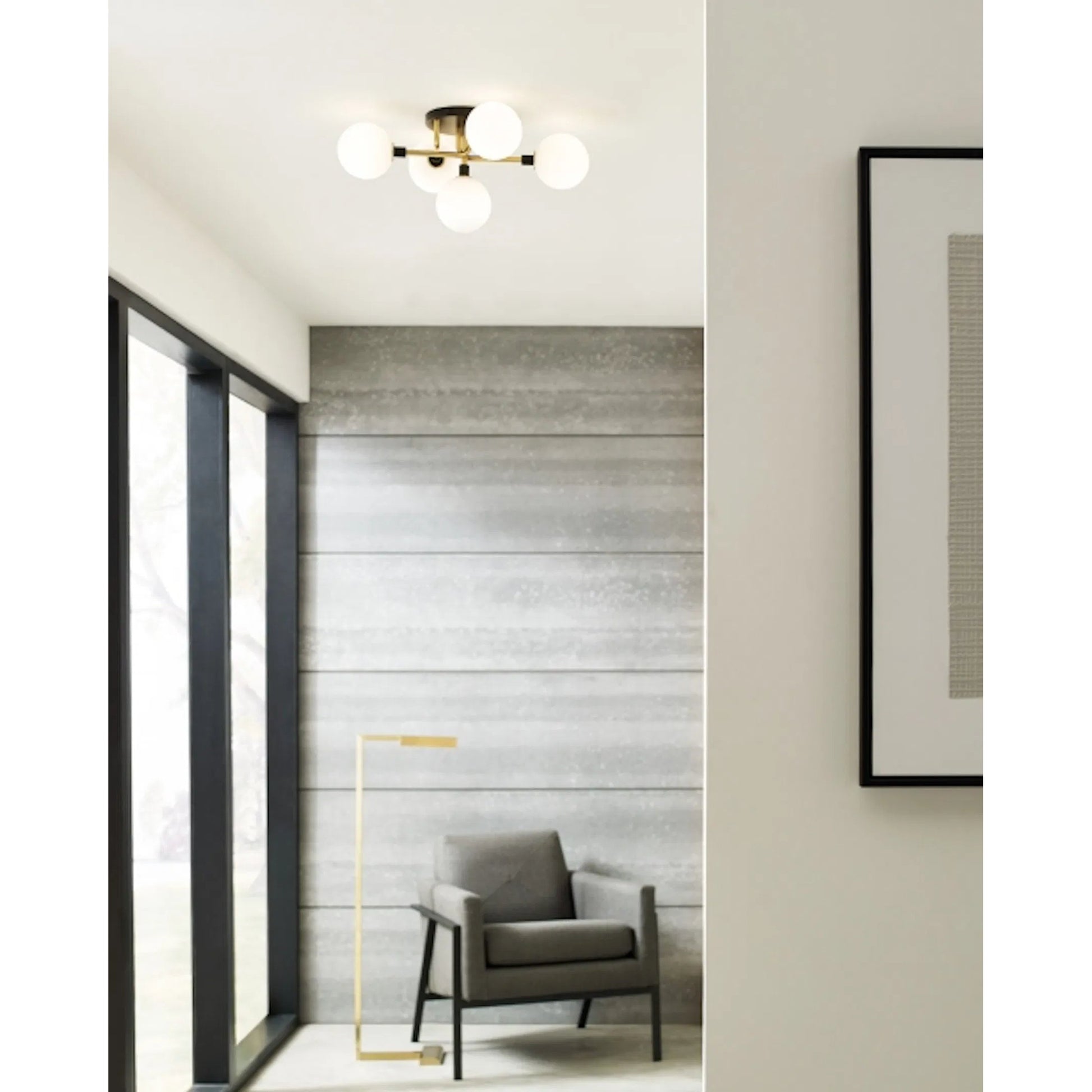 Viaggio Flush Mount by Tech Lighting. Made from metal in a modern style.