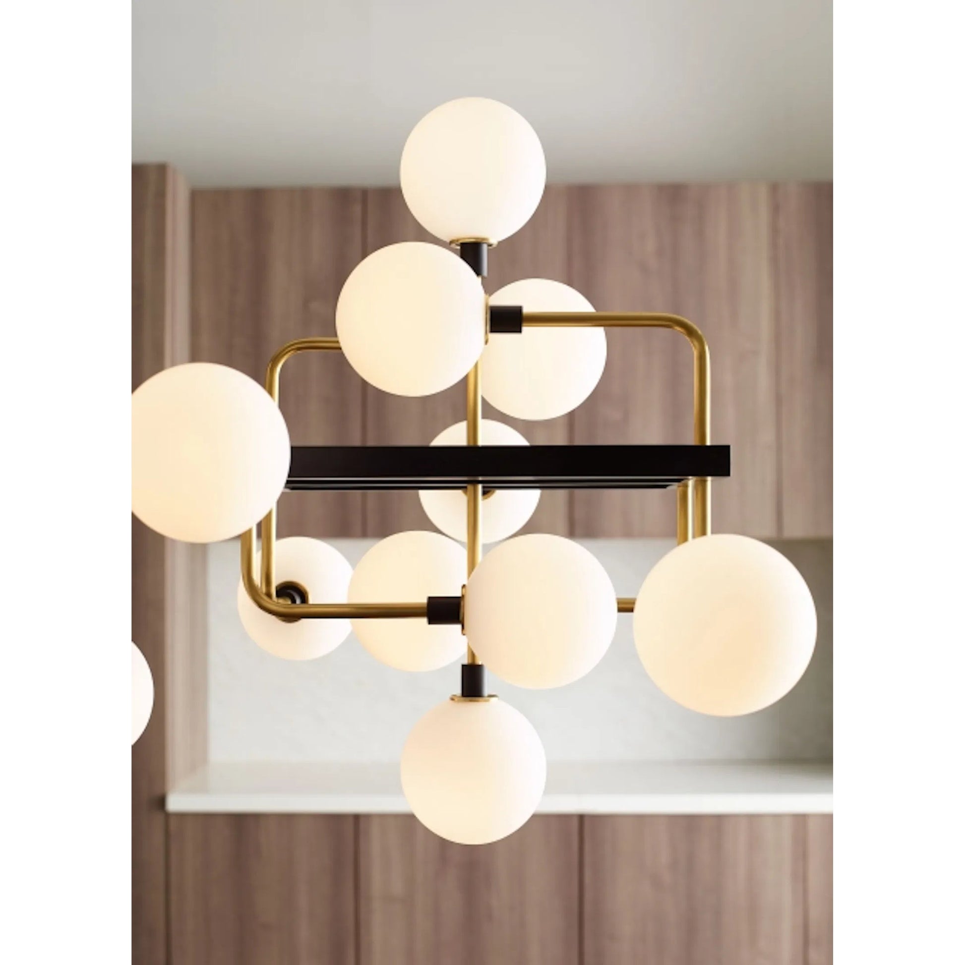 Viaggio Linear Chandelier by Tech Lighting. Made from metal in a modern style.
