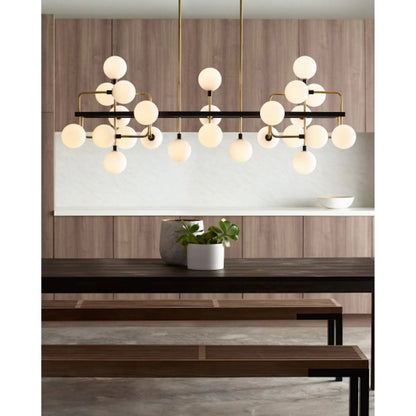 Viaggio Linear Chandelier by Tech Lighting. Made from metal in a modern style.