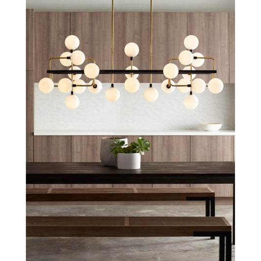Viaggio Linear Chandelier by Tech Lighting. Made from metal in a modern style.