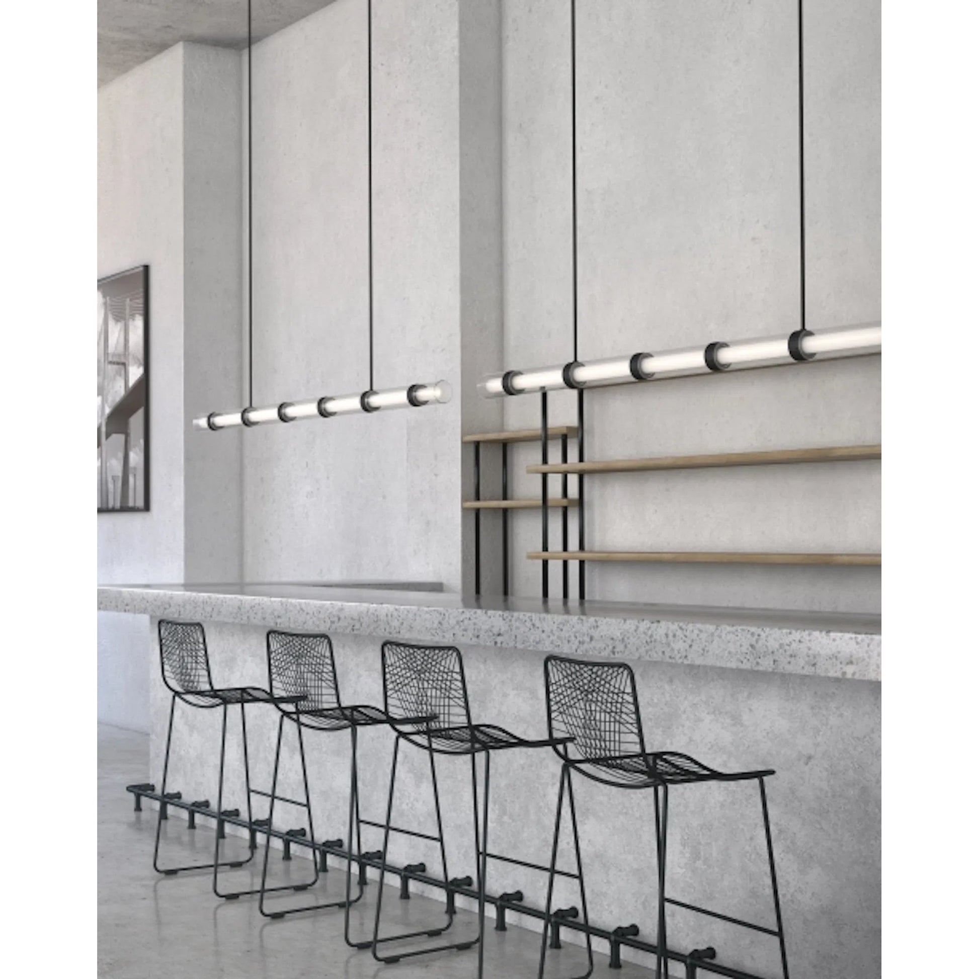 Wit Black Linear Suspension by Visual Comfort & Co. in black. Made from steel in a unique style.