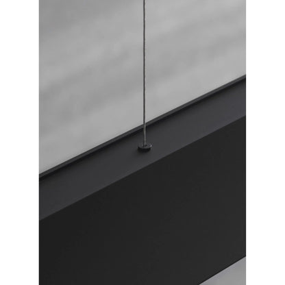 Zhane 49" Linear Suspension by Visual Comfort & Co. in black rubberized. Made from metal in a unique style.