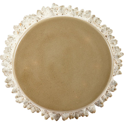 Relic Accent Table by Currey and Company in sand. Made from ceramic in a modern style.