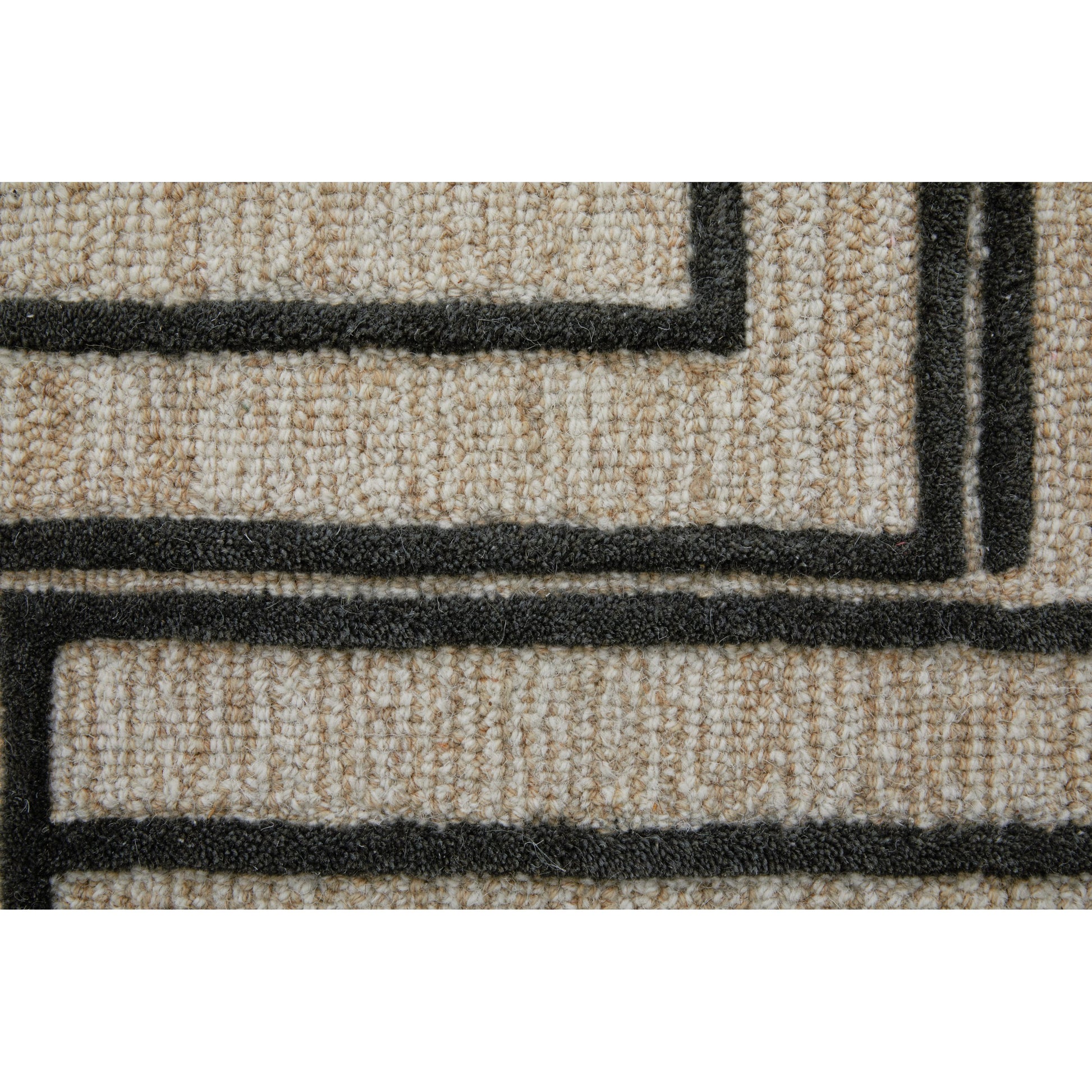 Gansett Geometric Rug - T25T8011 by Thom Felicia by Feizy Rugs in tan, brown. Made from wool in a unique style.