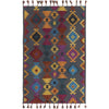Dark Blue, Magenta, Burgandy, Brown, Wheat, Blue / 2' x 3'