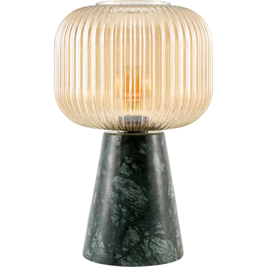 Talmera Accent Table Lamp by Surya in green, champagne. Made from marble, glass in a modern style.
