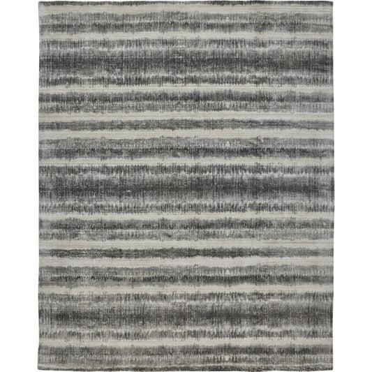 Mackay Transitional Stripes Rug - 8824F by Feizy. Made from viscose, wool in a unique style.