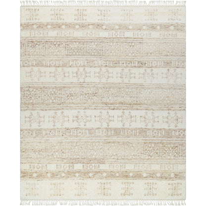 Tulsa TLS-2301 Rug by Surya in cream, light beige, pale blue. Made from face: 100% wool, warp: 100% wool in a unique style.